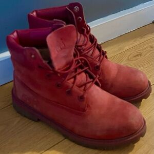 Timberland Women's 50th Anniversary Red Combat Boots